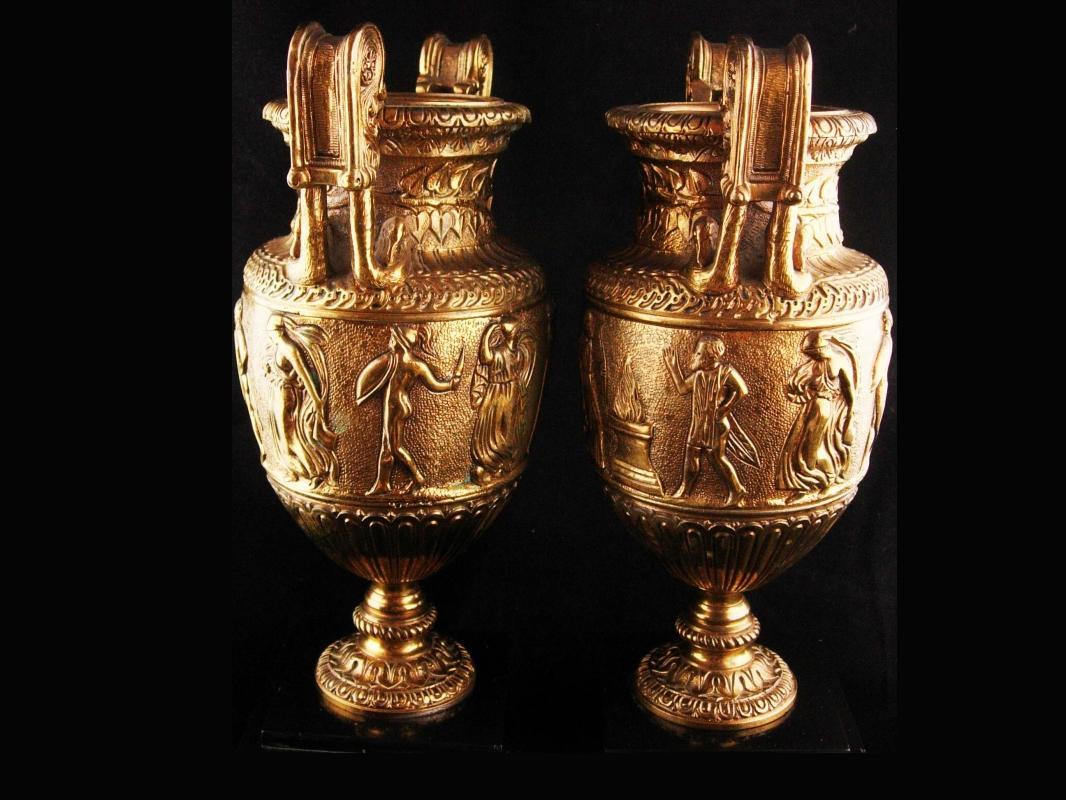 Antique greek Urns - erotic mantle sconce - 14