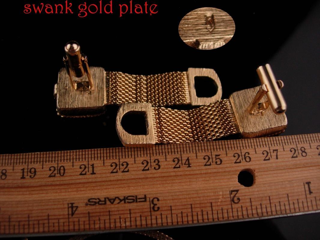 Vintage cuff links Tiger Eye set - swank brown tuxedo Cufflinks- Encased Gold Design Vintage Mesh Wrap