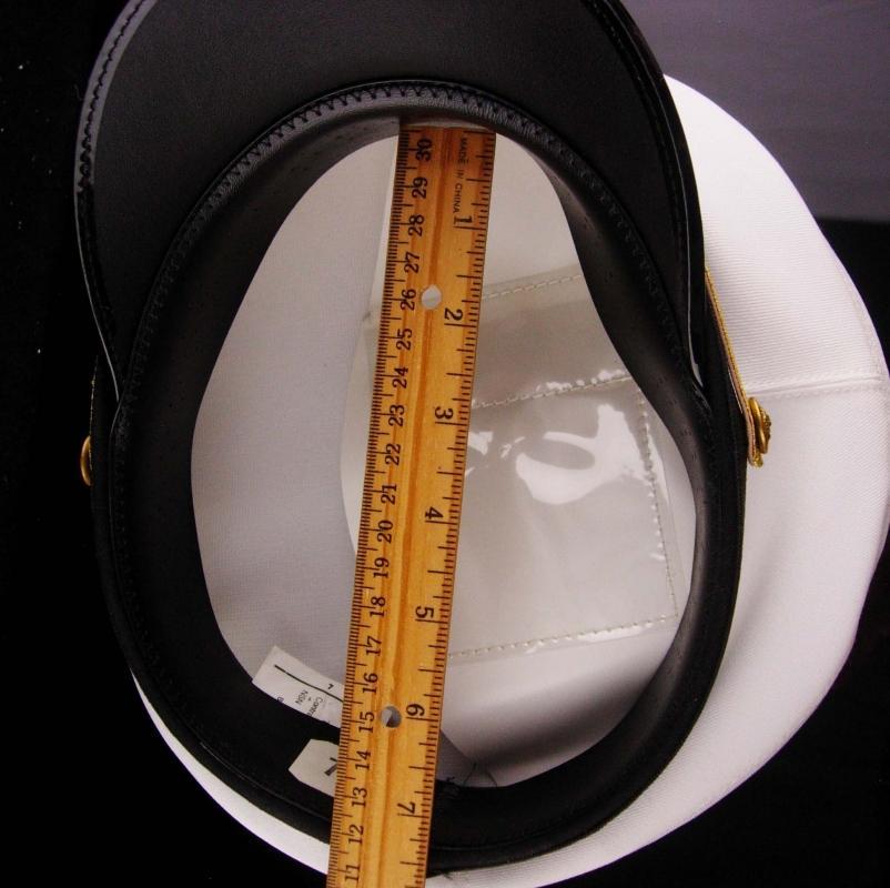 Vintage USN officer hat - US NAVY white mens Officers Hat - Size 7 Bancroft Cap - Military anchor eagle