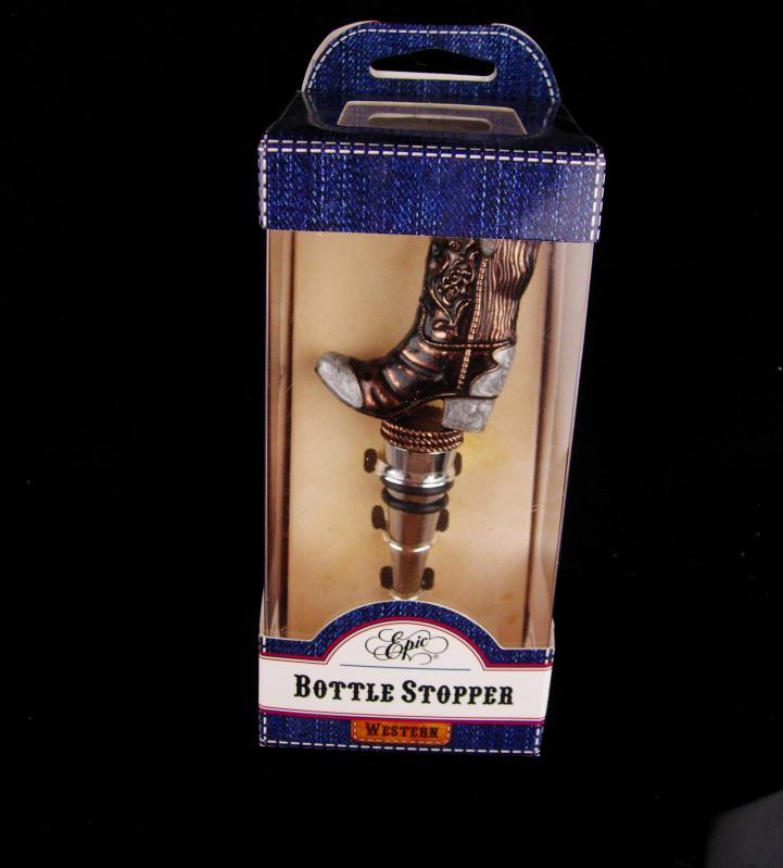 Cowboy Bottle stopper - Vintage Texas Boot Pourer - wine novelty gift - bachelor party - stocking stuffer
