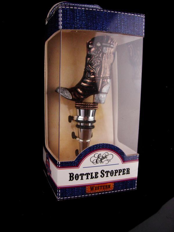 Cowboy Bottle stopper - Vintage Texas Boot Pourer - wine novelty gift - bachelor party - stocking stuffer