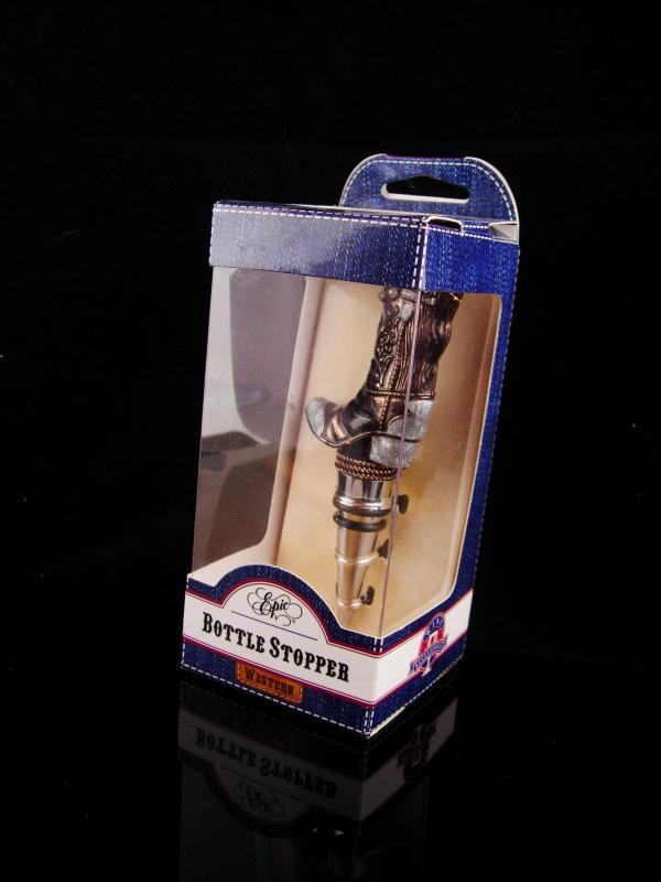 Cowboy Bottle stopper - Vintage Texas Boot Pourer - wine novelty gift - bachelor party - stocking stuffer