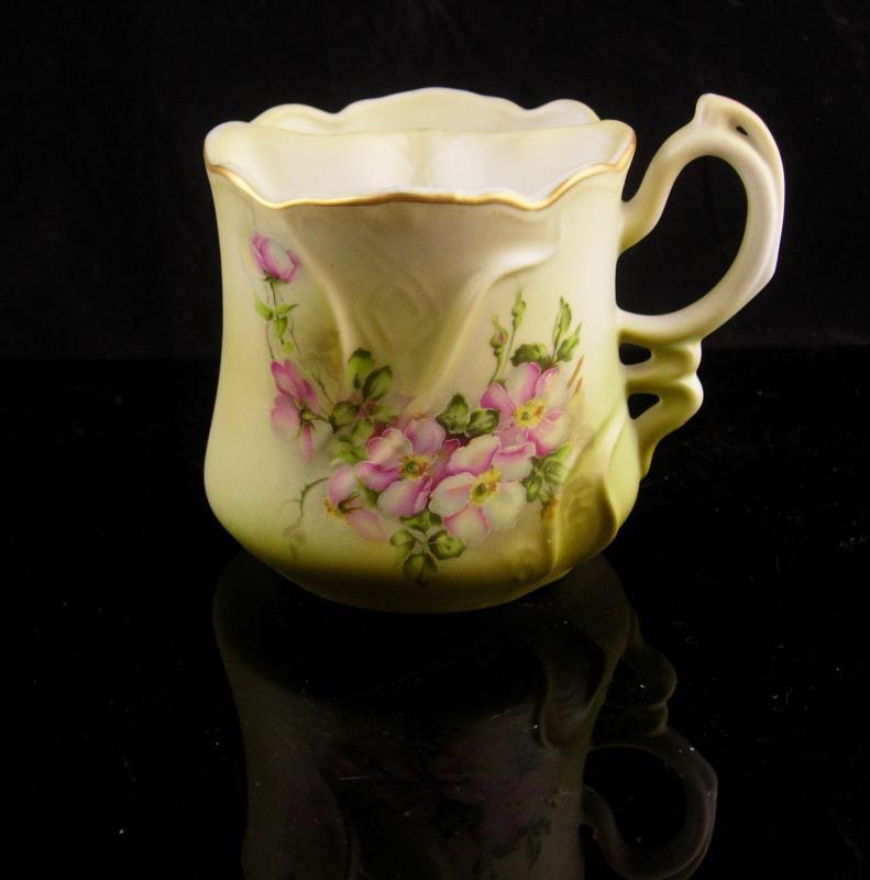 Antique Moustache cup - handpainted mustache cup - nippon signed - gift for him - vanity accessory
