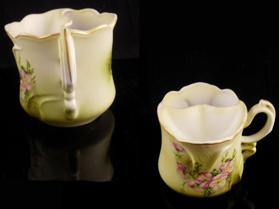 Antique Moustache cup - handpainted mustache cup - nippon signed - gift for him - vanity accessory