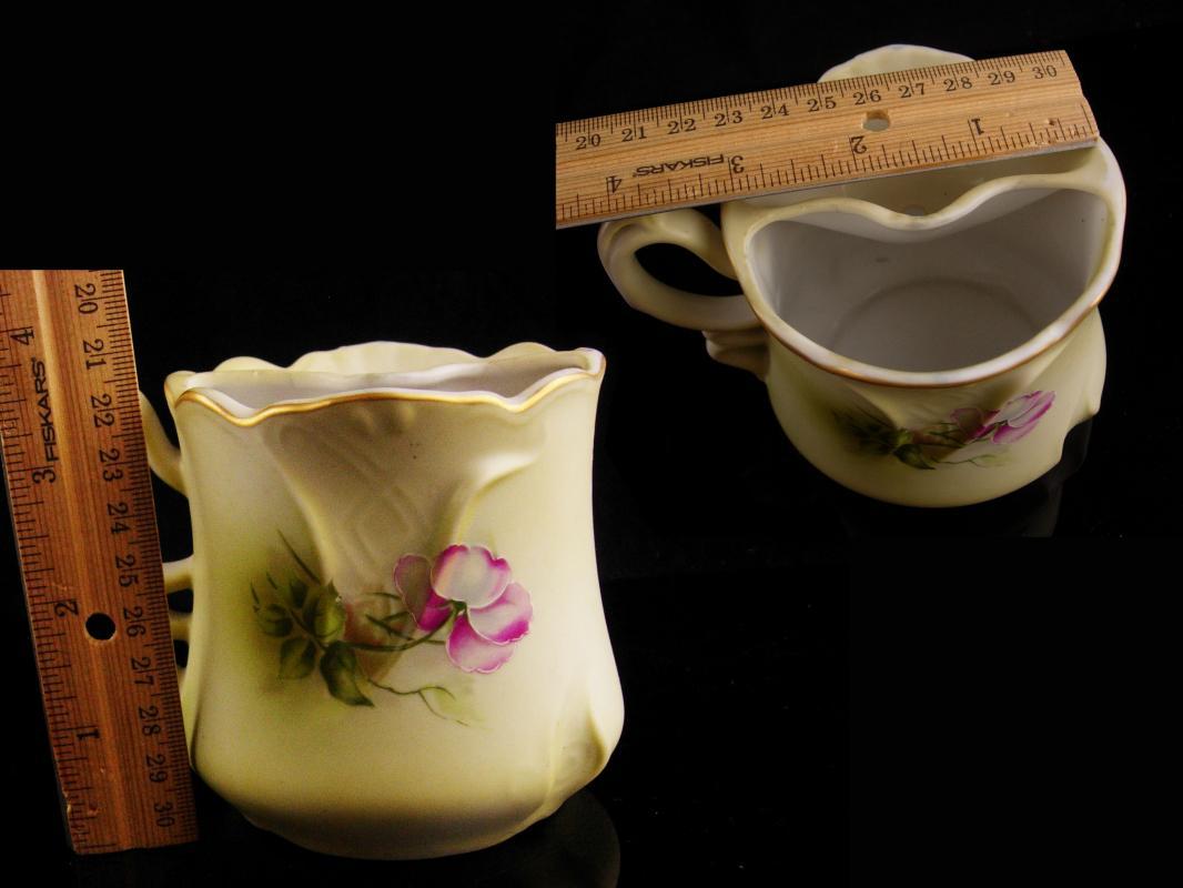 Antique Moustache cup - handpainted mustache cup - nippon signed - gift for him - vanity accessory