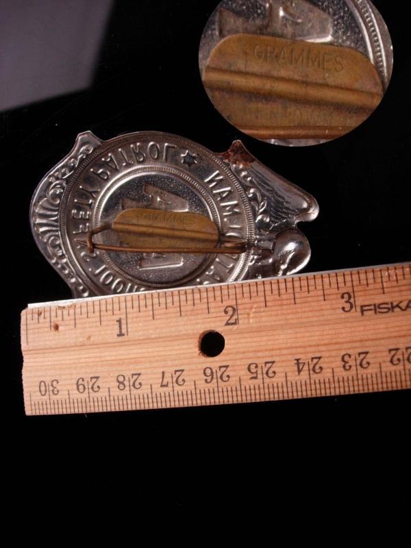 Vintage AAA Badge - Grammes Allentown - 2 3/4