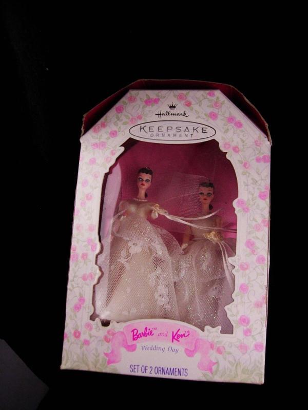 1987 Barbie wedding ornaments - 2 barbies - no ken- gay interest - lgbt gift - wedding dress cake topper
