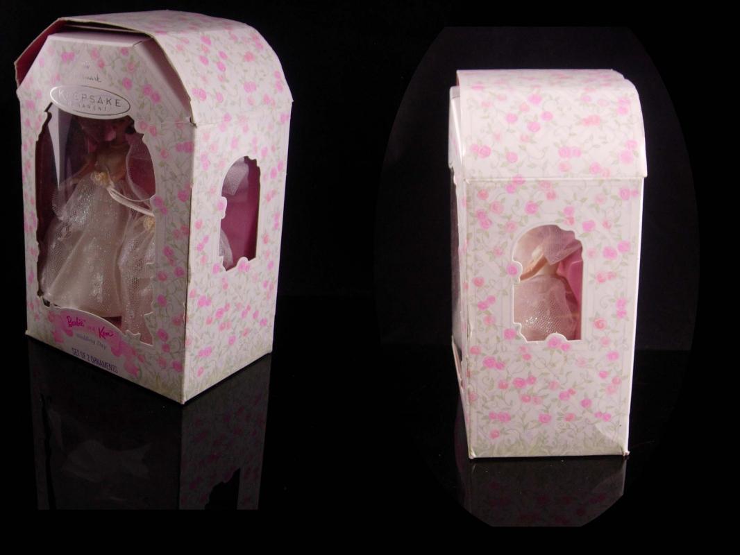 1987 Barbie wedding ornaments - 2 barbies - no ken- gay interest - lgbt gift - wedding dress cake topper