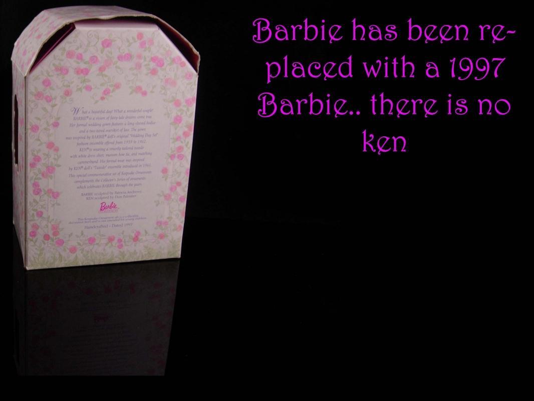 1987 Barbie wedding ornaments - 2 barbies - no ken- gay interest - lgbt gift - wedding dress cake topper