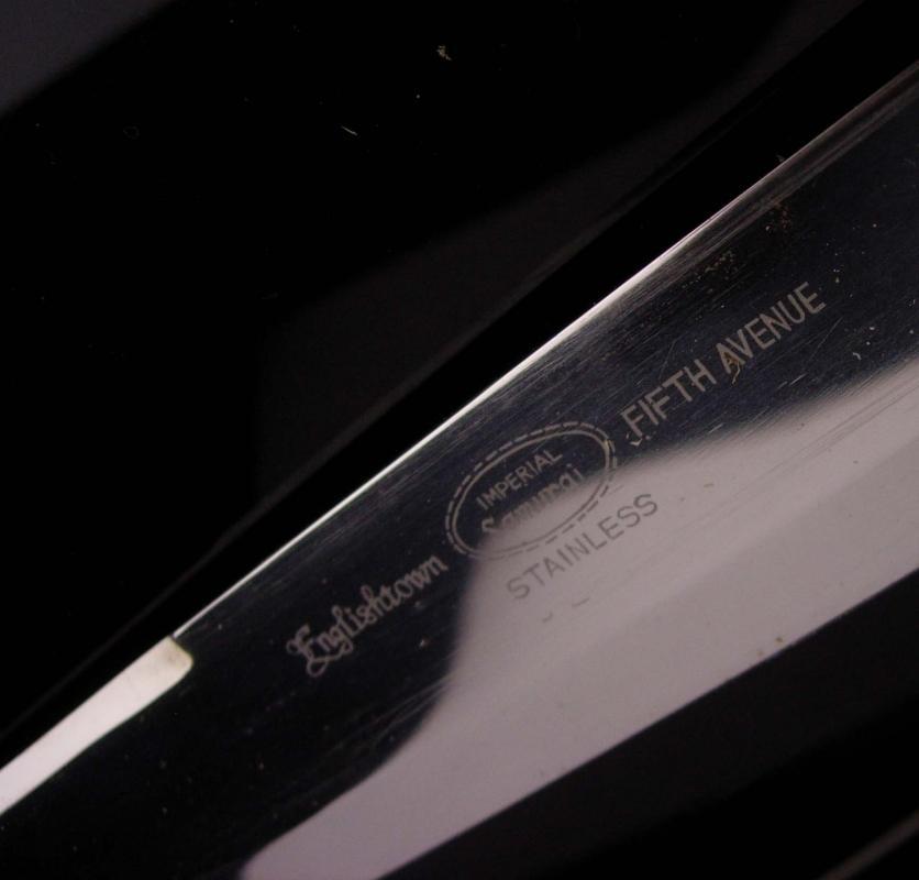 Medieval Cutlery set - samurai set - fifth avenue renaissance revival - meat knife & fork - vintage Englishtown serving pieces