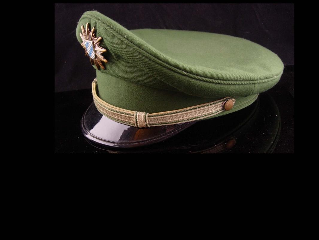 Vintage German Visor Cap - Bamberger Mutzen industrie - green military wool hat