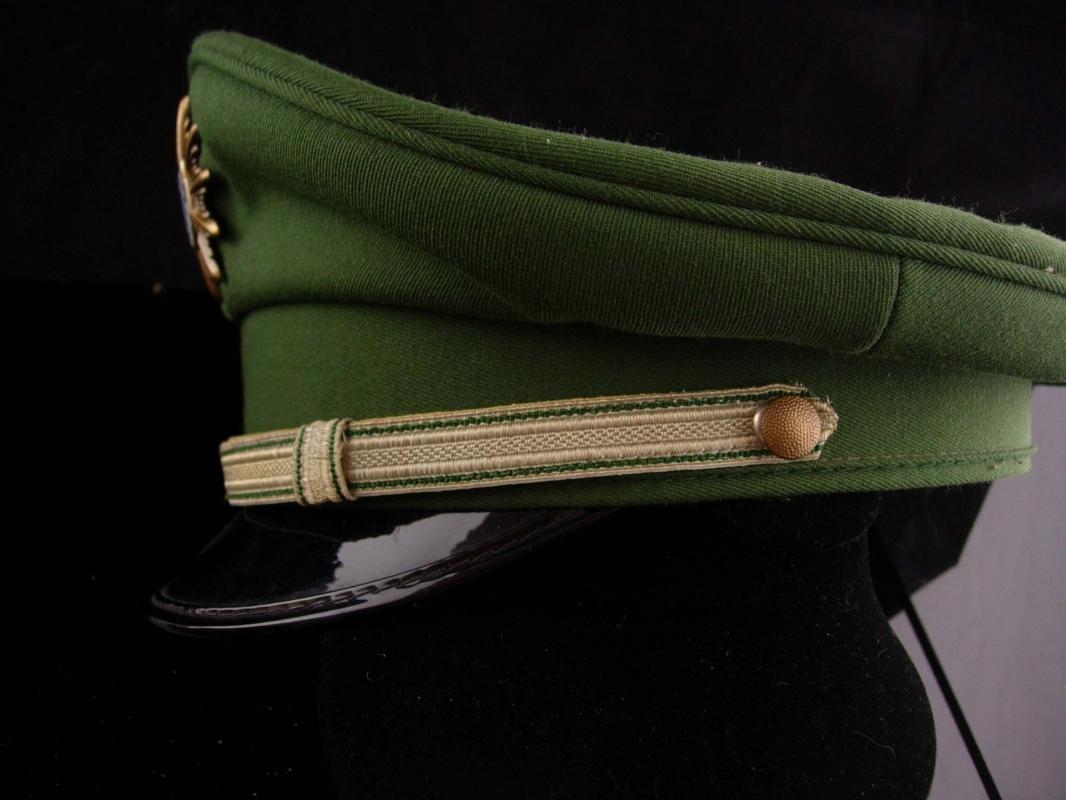 Vintage German Visor Cap - Bamberger Mutzen industrie - green military wool hat