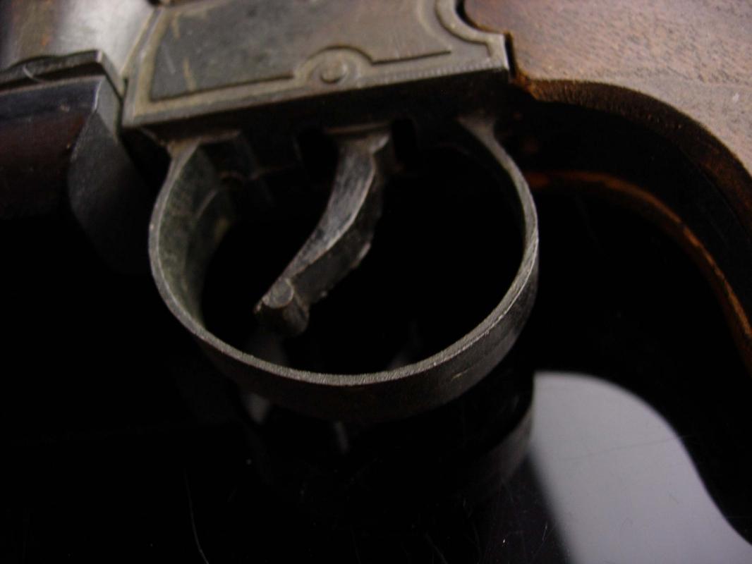 Antique Dueling Pistol Lighter - flintlock wood knight head - novelty medieval gift for men - vintage dunhill table accessory