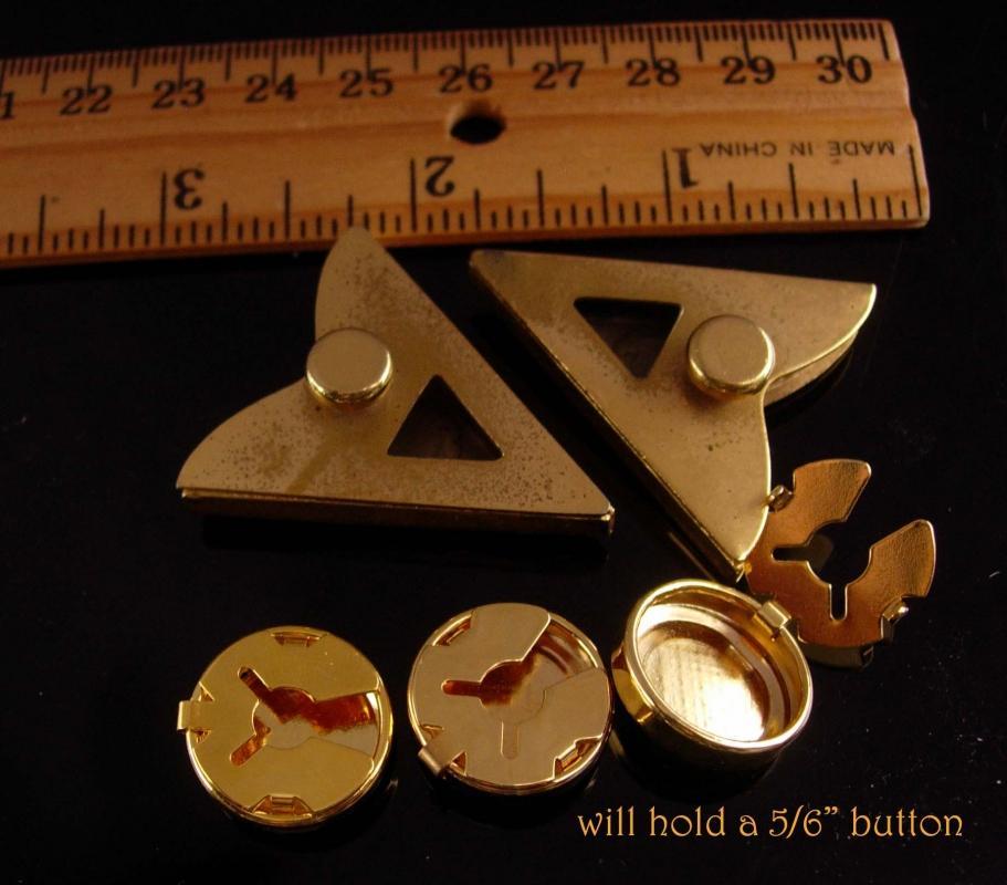 Vintage Masonic Collar ends - Shriner button cover set - gold tips - free masonary enamel set - gift for dad