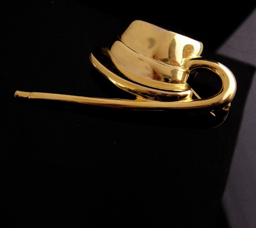 Magician cane Brooch - Vintage Top Hat - Broadway entertainer - Ball Room Dance - mens cool gift