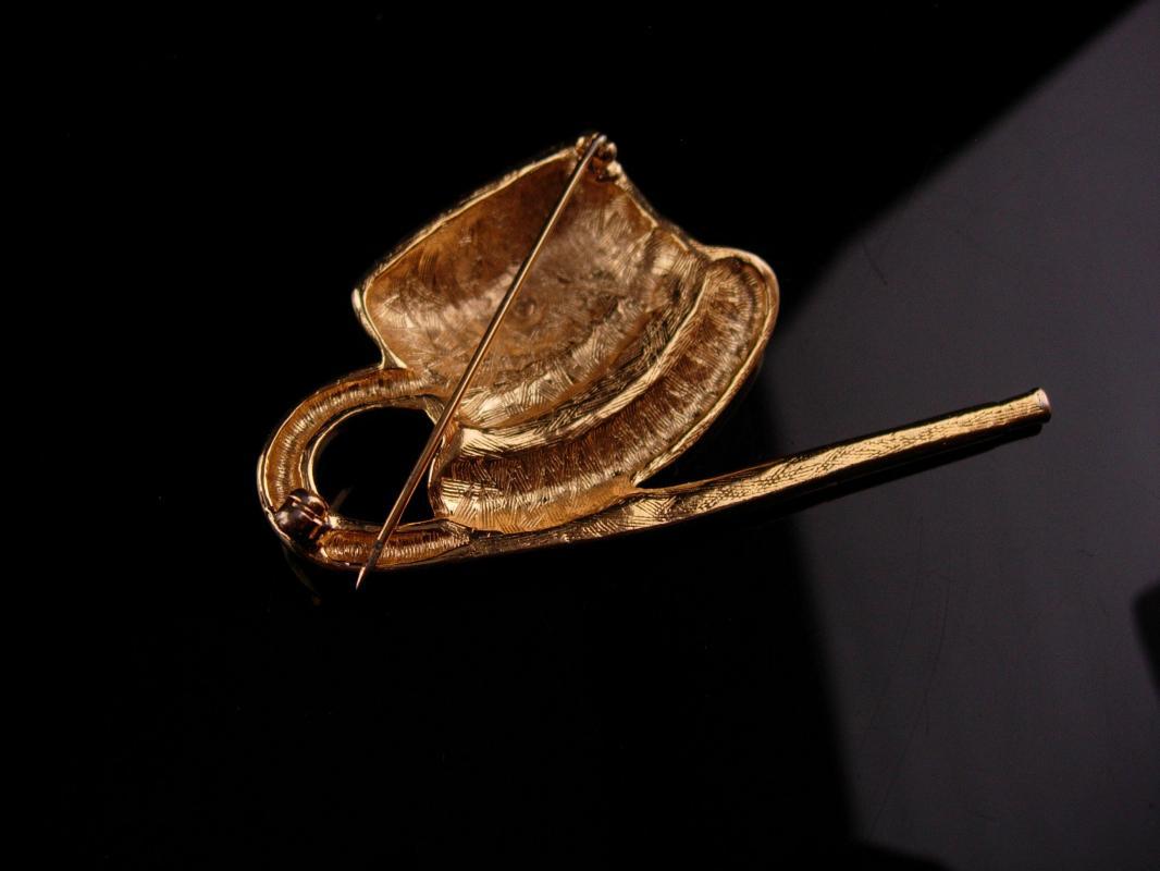 Magician cane Brooch - Vintage Top Hat - Broadway entertainer - Ball Room Dance - mens cool gift