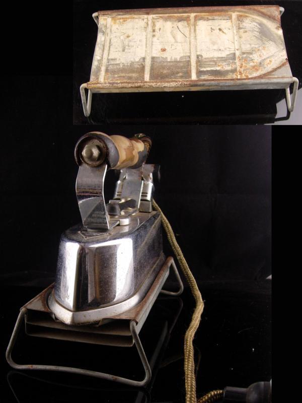 1910 Antique Iron - AMERICAN BEAUTY automatic heater - seamstress tailor gift - dressmaker accessory