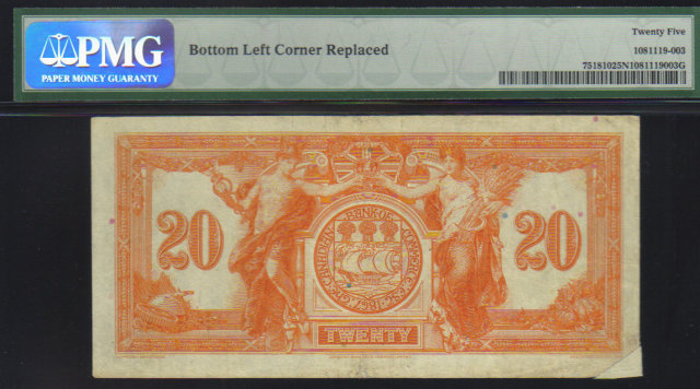 1935 $20 CANADIAN BANK OF COMMERCE PMG25