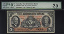 1938 $5 THE DOMINION BANK PMG 25
