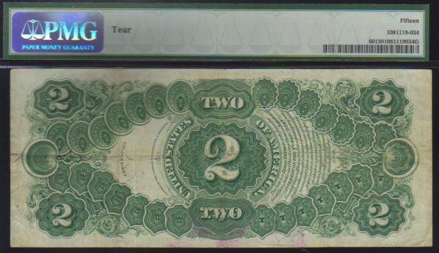 1917 $2 USA LEGAL TENDER FR60 speelman/white
