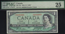 1954 $1 bank of canada LOW SERIAL #66 PMG 25
