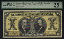 1919 LA BANQUE PROVINCIALE DU CANADA $10 PMG25