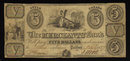 1837 $5 the merchants bank upper canada