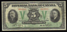 Canadian Currency Imperial Bank of Canada $5 1933
