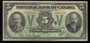 Canadian Currency Imperial Bank of Canada $5 1923