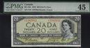 1954 $20 BANK OF CANADA DEVIL FACE PAPERMONEY PMG 45
