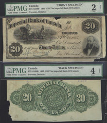 1915 $20 IMPERIAL BANK OF CANADA