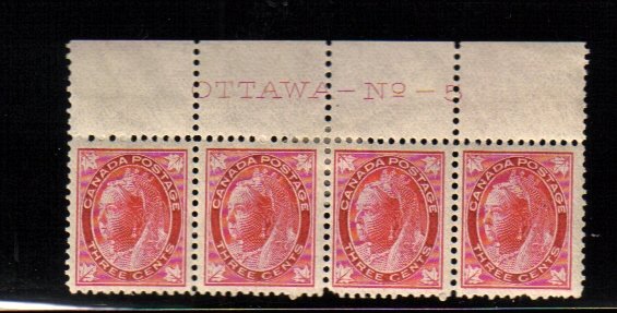 1899 3cents STAMPS Queen Victoria canada #69 PLATE#5