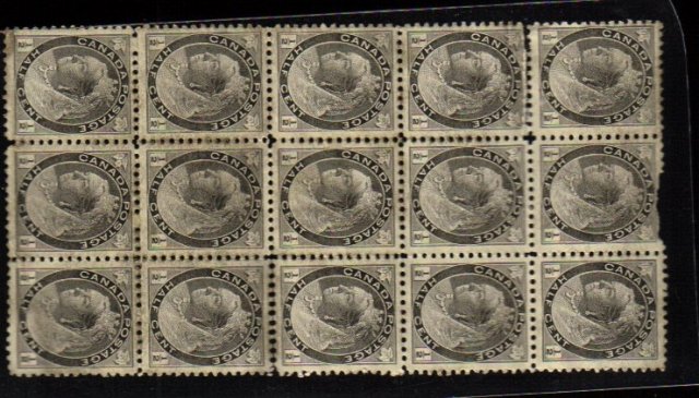 1898 1/2 cent # 74 queen victoria 15 stamps CANADA