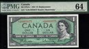 asterisk A/M BANK OF CANADA 1954 BC-37bA-i PMG 64EPQ