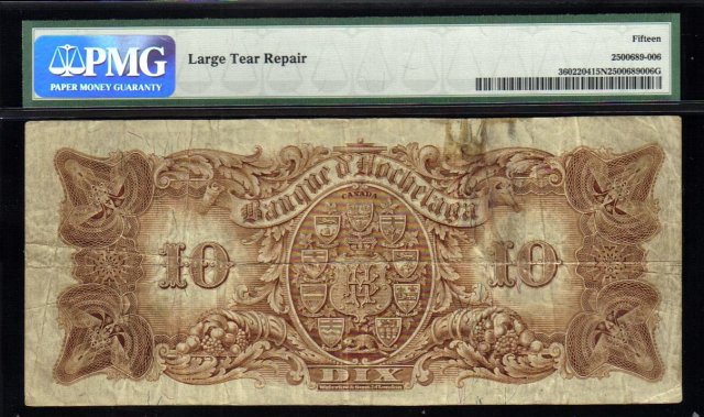 1914 $10 BANQUE d HOCHELAGA PMG15