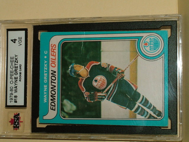 1979 -80 OPC #18 Hockey Wayne Gretzky Rookie Card KSA 4