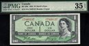 1954 $1 BANK OF CANADA BC-29b PMG35 devils face amazing banknote!
