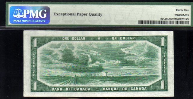 1954 $1 BANK OF CANADA BC-29b PMG35 devils face amazing banknote!