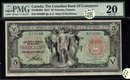 The Canadian Bank of Commerce, 1917 $5 #025800, CH-75-16-04-04 RARE 'Gibson' signature. PMG 20!