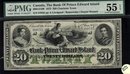 The Bank of Prince Edward Island 1872 $20 PMG55