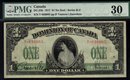 1917 DOMINION OF CANADA 1 DOLLARS (princess patricia) PMG 30