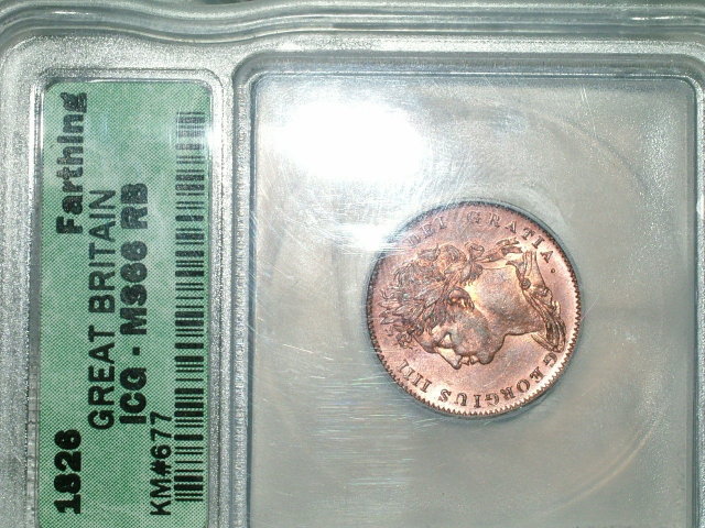 1828 farthing super high graded