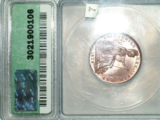 1828 farthing super high graded