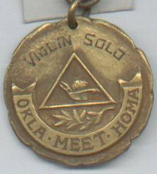 Comemorative Medal/Violin Solo/1923/Okla.