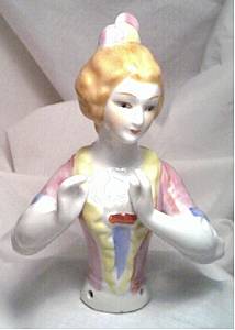 Porcelain/Half-Doll in 18th Century Dress