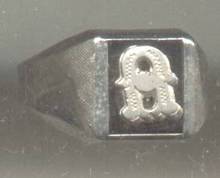 Ring/Boys/Small Man's/Vargas/Sterling/?Onyx/Initial