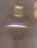 Perfume Bottle/W/Gold Molded Glass Top/Rainbow-maybe Chez. Glass