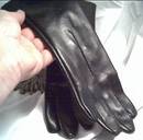 Gloves/Pair of LadiesBlack Vinyl-C. 1960's
