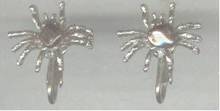 Earrings/Clip Ons/ST/Spiders W/Tumble Polished Garnets