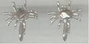 Earrings/Clip Ons/ST/Spiders W/Tumble Polished Garnets